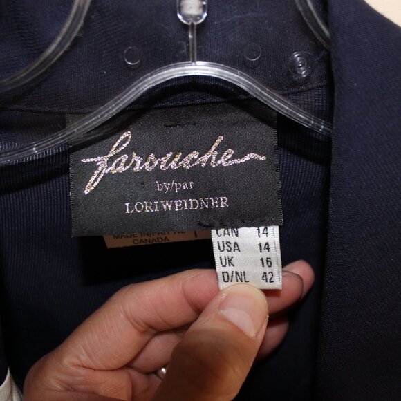 vintage❤️Farouche by Lori Weidner❤️one-piece school uniform blazer bib jacket - Picture 3 of 13